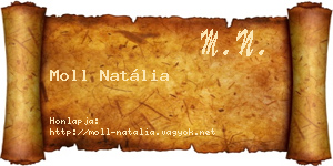 Moll Natália névjegykártya